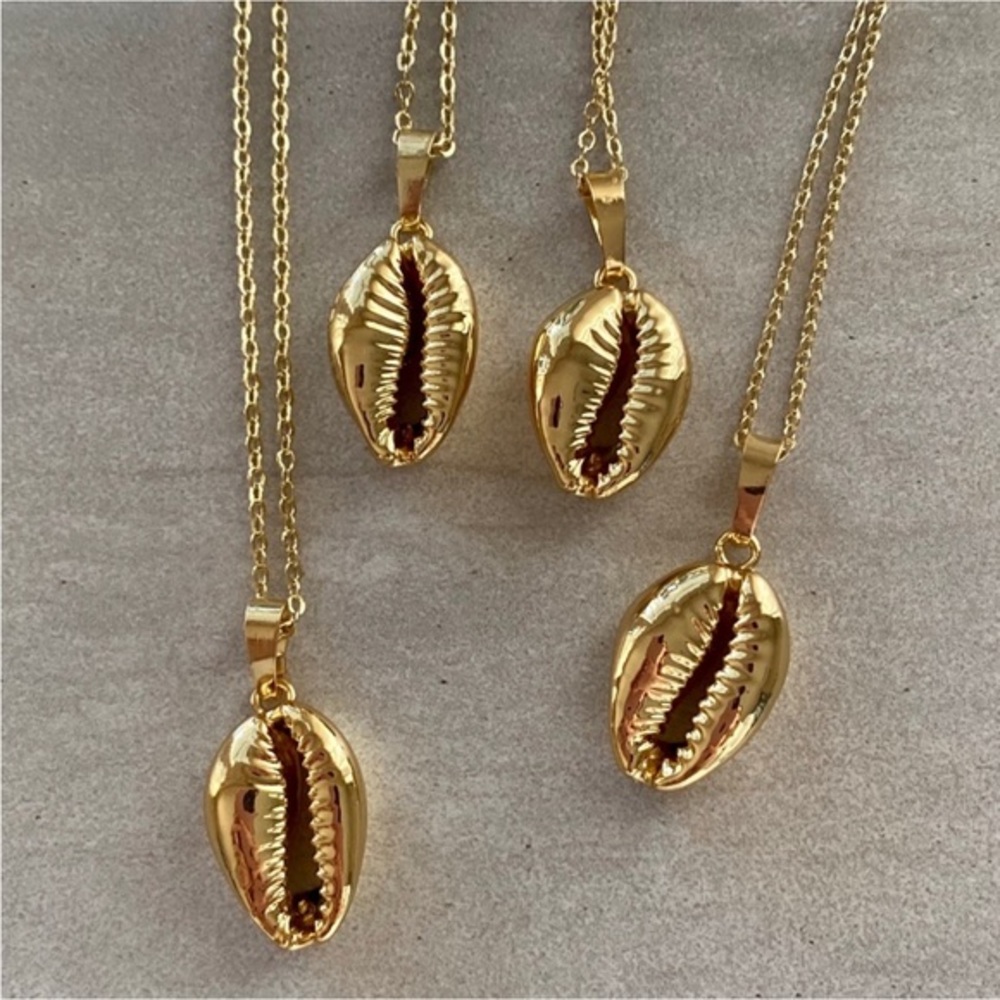 Boho 14k GP Cowrie Shell Necklace